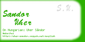sandor uher business card